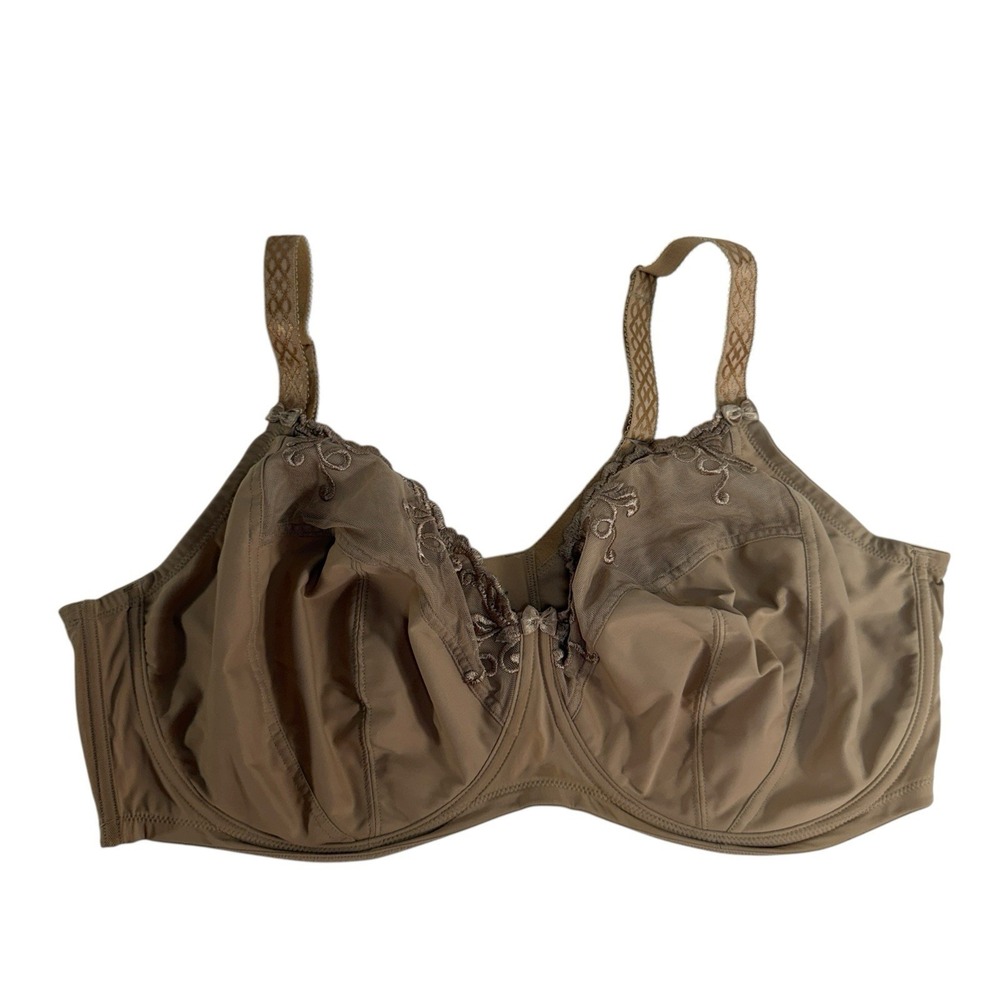 Modern Movement 1st & Curve 44DDD Lace Underwire Bra Full Coverage Support Beige